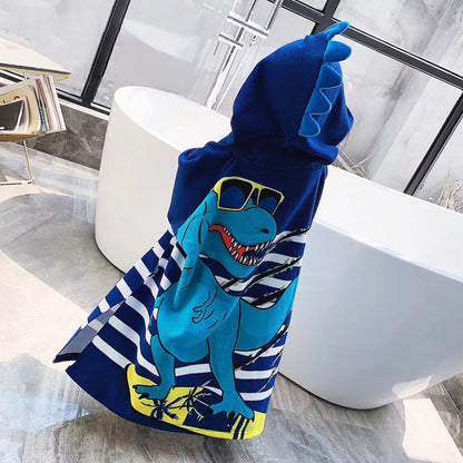 Splash Hoodie Towel - Dino