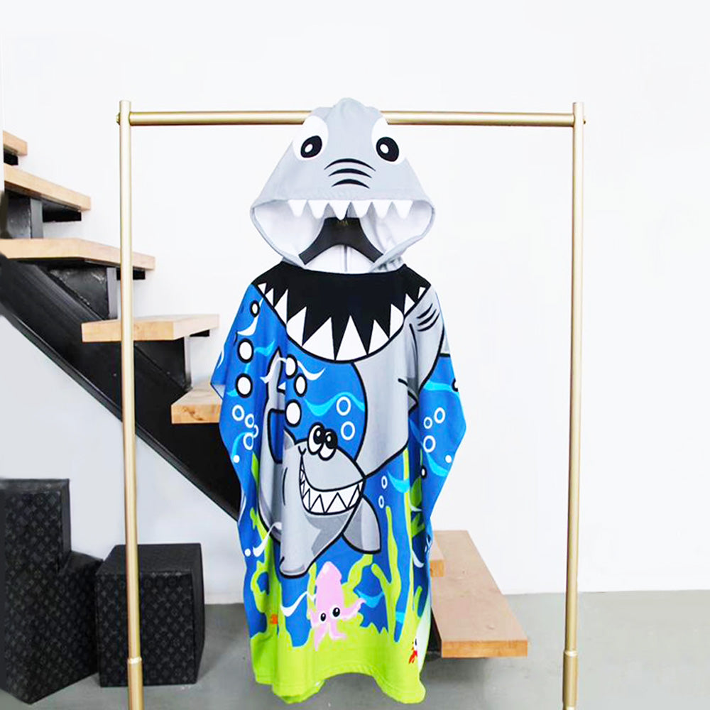 Shark Splash Hoodie Towel