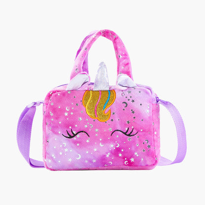 Softy Unicorn Satchel - Purple